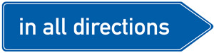 in all directions